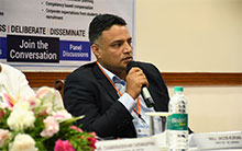 Maj. Jacob Kurian Director - HR Harman Technologies putting forth his thoughts during the panel discussion