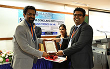 Mr. Ranjith TP, Recruitment Director APAC-Volvo Group being felicitated