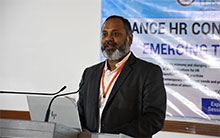 Mr. Srikanth NR, Managing Director - HR Accenture delivering the Key Note 1