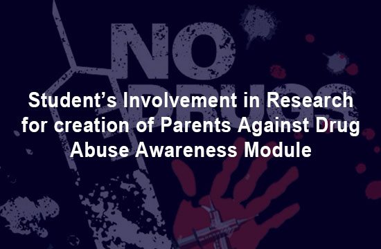 Research for creation of Parents Against Drug Abuse Awareness, 19 July, 2023