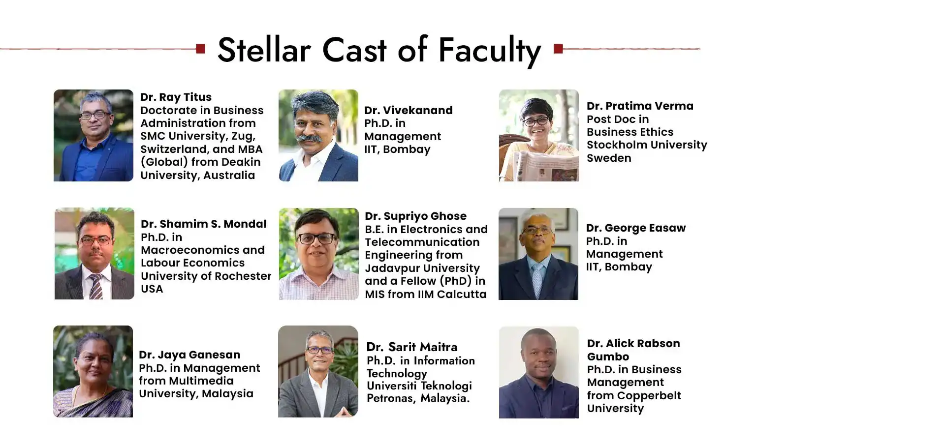 MBA faculty