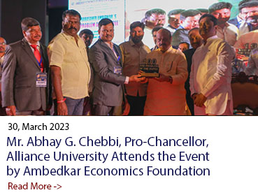 Mr. Abhay G. Chebbi, Pro-Chancellor, Alliance University Attends the Event by Ambedkar Economics Foundation themed The Problem of the Rupee as Guest of Honour