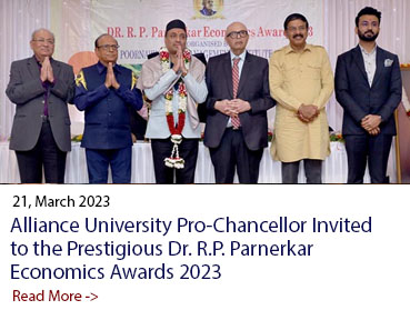 Alliance University Pro-Chancellor Invited to the Prestigious Dr. R.P. Parnerkar Economics Awards 2023