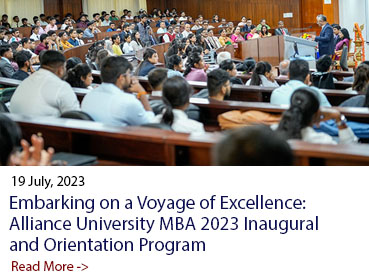 Embarking on a Voyage of Excellence: Alliance University MBA 2023 Inaugural and Orientation Program