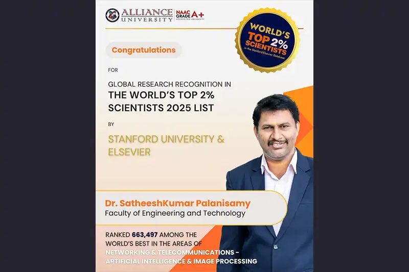 Alliance University Faculty Featured in Stanford University’s World’s Top 2% Scientists 2025 List - 10