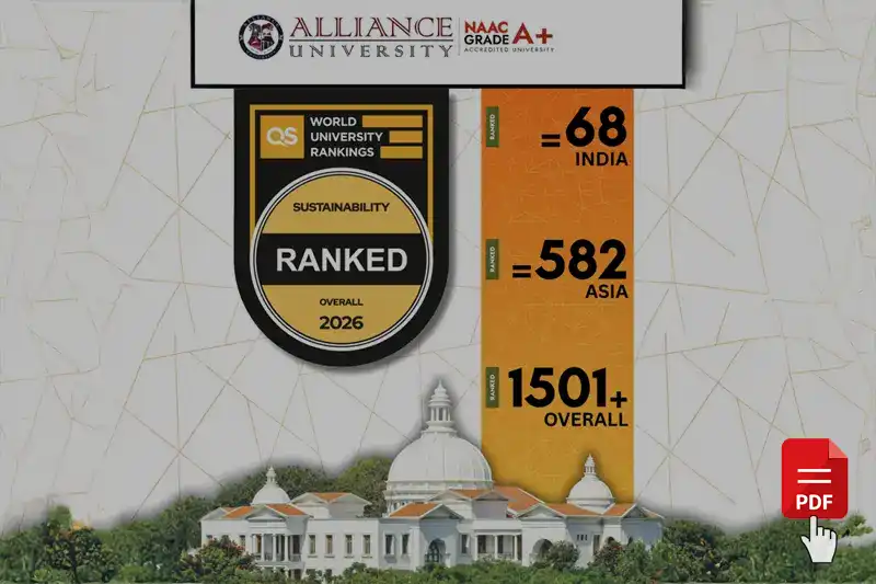 Alliance University Recognised in QS World University Sustainability Rankings 2026