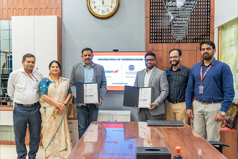 Alliance University Signs MoU with MH Cockpit to Strengthen Aviation Education - 3