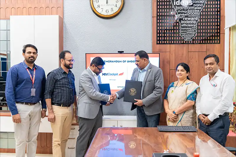 Alliance University Signs MoU with MH Cockpit to Strengthen Aviation Education - 5