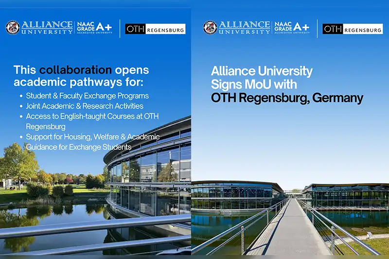 Alliance University Signs MoU with OTH Regensburg, Germany to Strengthen Global Academic Engagement