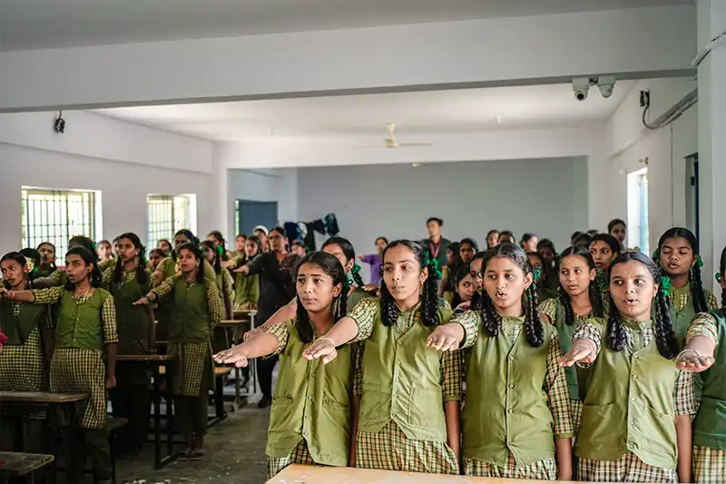 Alliance University NSS Cell Drives Environmental Awareness at Government Girls High School, Anekal 3
