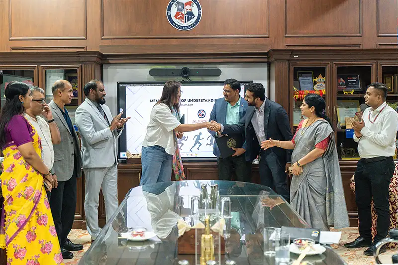 Alliance University signs of a Memorandum of Understanding (MoU) with the Anju Bobby High Performance Center 5