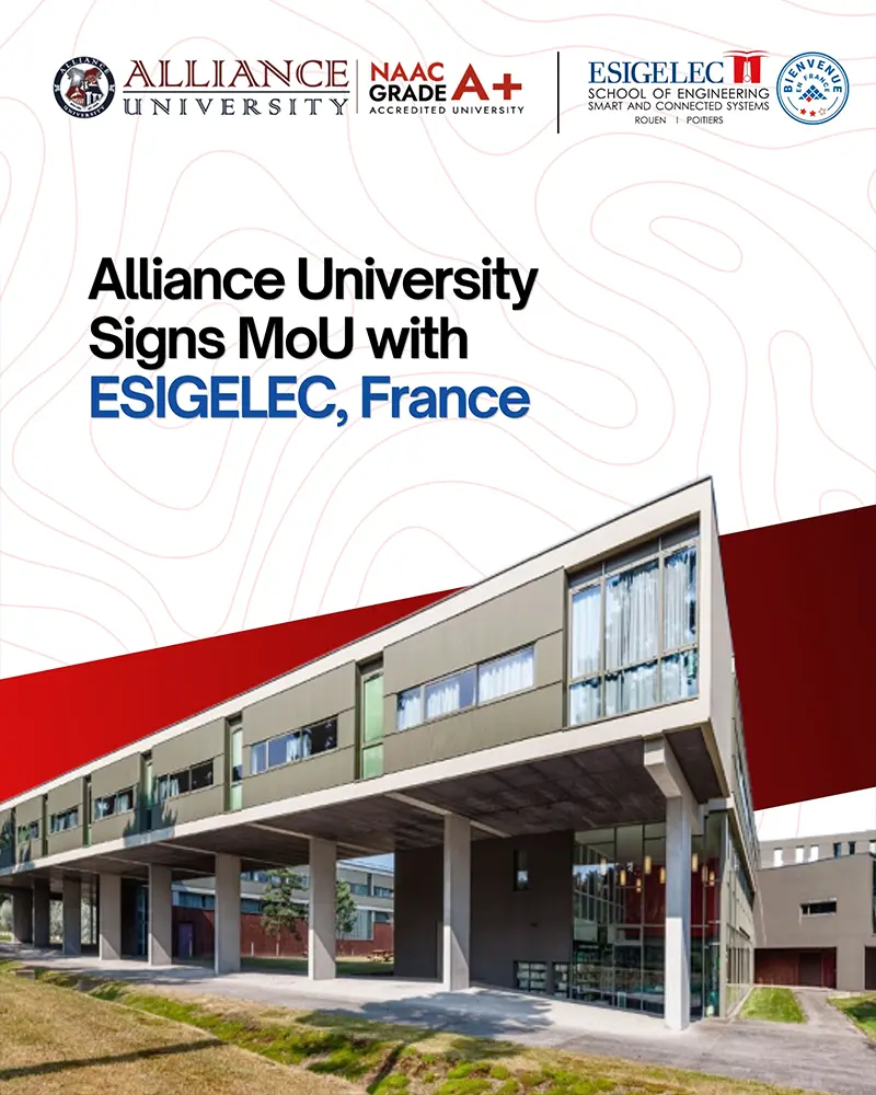 Alliance University Signs MoU with ESIGELEC, France to Strengthen Global Engineering Pathways