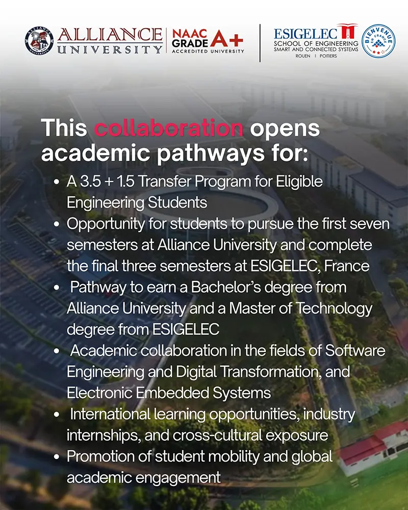 Alliance University Signs MoU with ESIGELEC, France to Strengthen Global Engineering Pathways - 2