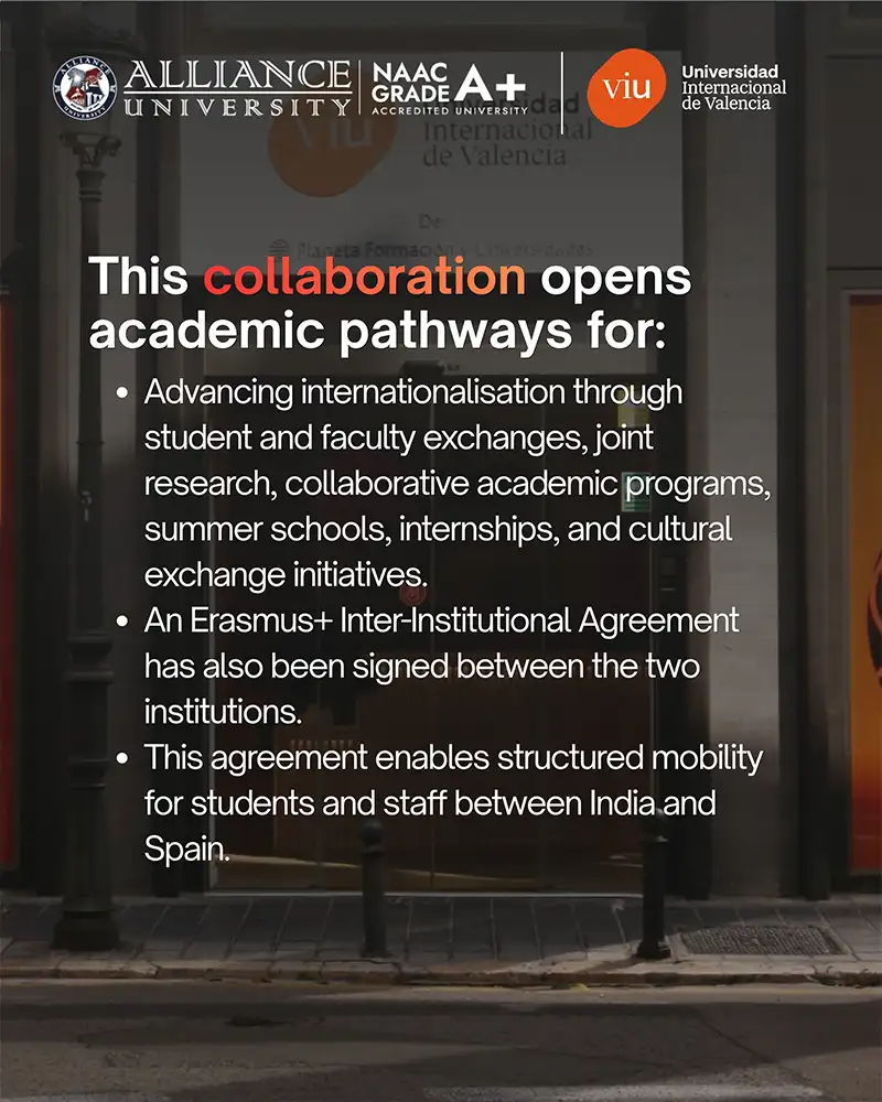 Alliance University Signs MoU with Universidad Internacional de Valencia to Strengthen Global Academic Partnerships - 2
