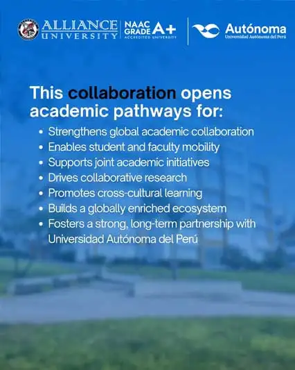 Alliance University Signs MoU with Universidad Autónoma del Perú - 2
