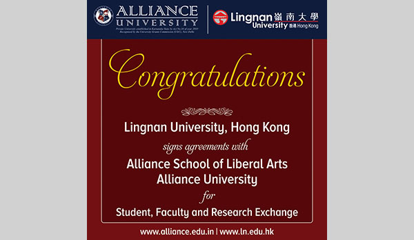 Alliance University signs agreement with Lingnan - the Liberal Arts University in Hong Kong