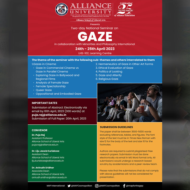 National Seminar on GAZE Organised by Alliance School of Liberal Arts