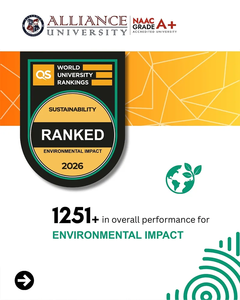 Alliance University Recognised in QS World University Sustainability Rankings 2026 - 2