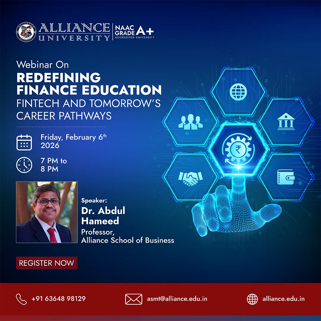 Webinar On Redefining Finance Education: Fintech and Tomorrow's Career Pathways