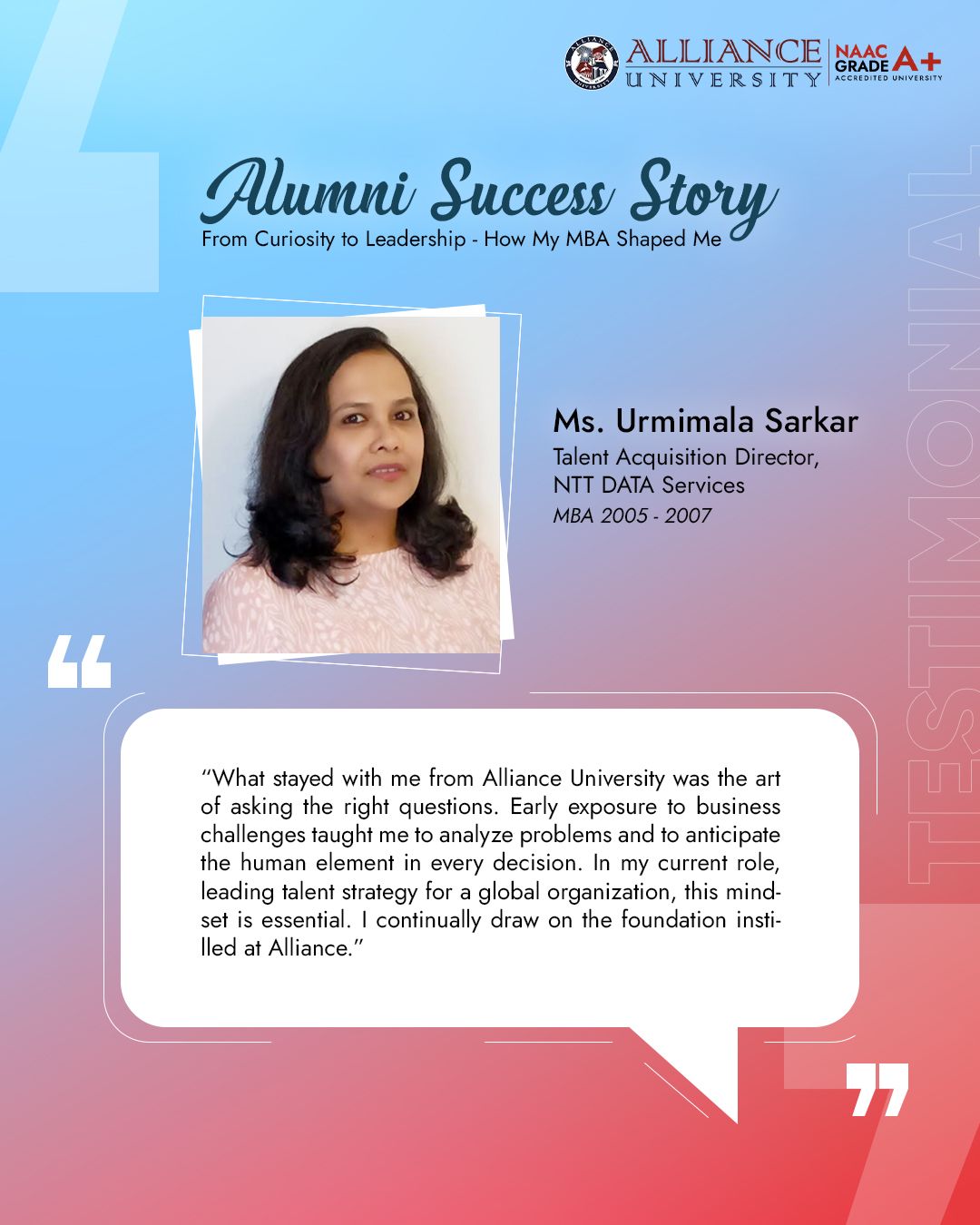 Ms. Urmimala Sarkar