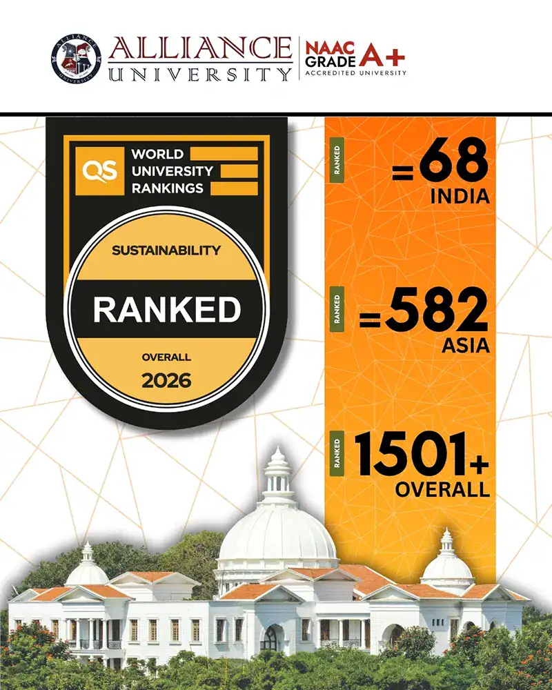 Alliance University Recognised in QS World University Sustainability Rankings 2026