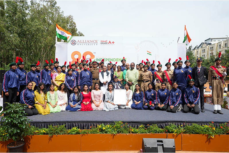Alliance University Commemorates India’s 80th Independence Day with Patriotism, Service, and National Pride